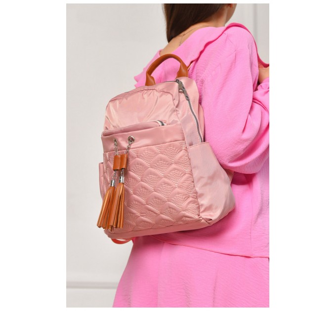 Рюкзак жіночий однотонний рожевого кольору 204654L