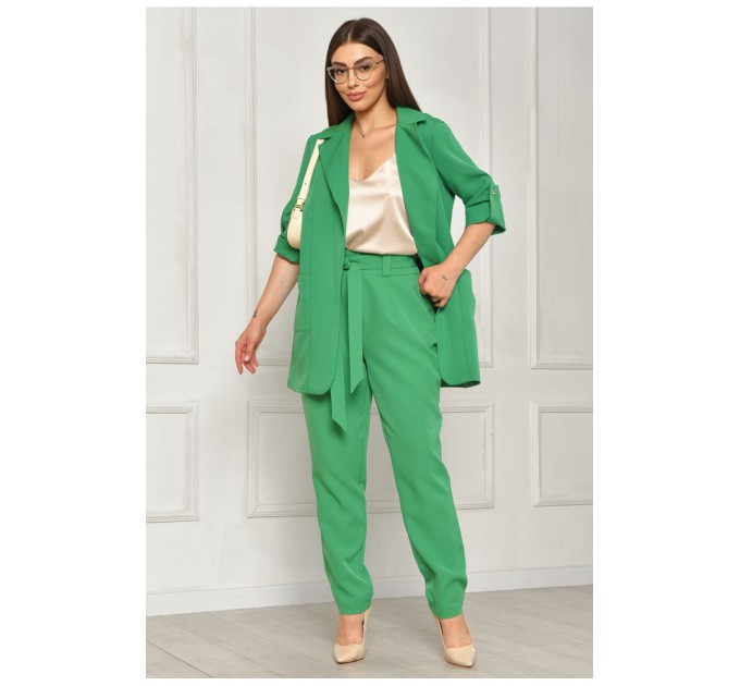 Женский костюм однотонный зеленого цвета 204680L