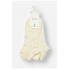 Шкарпетки жіночі спортивні демісезонні молочного кольору 204757L