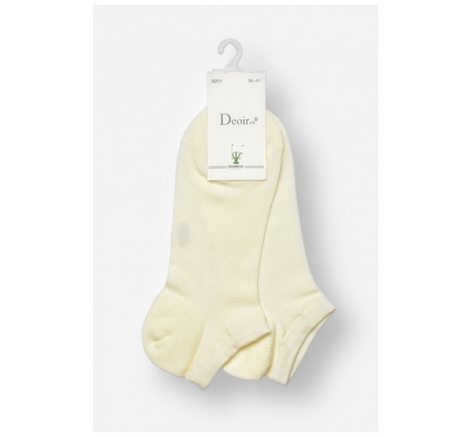 Шкарпетки жіночі спортивні демісезонні молочного кольору 204757L