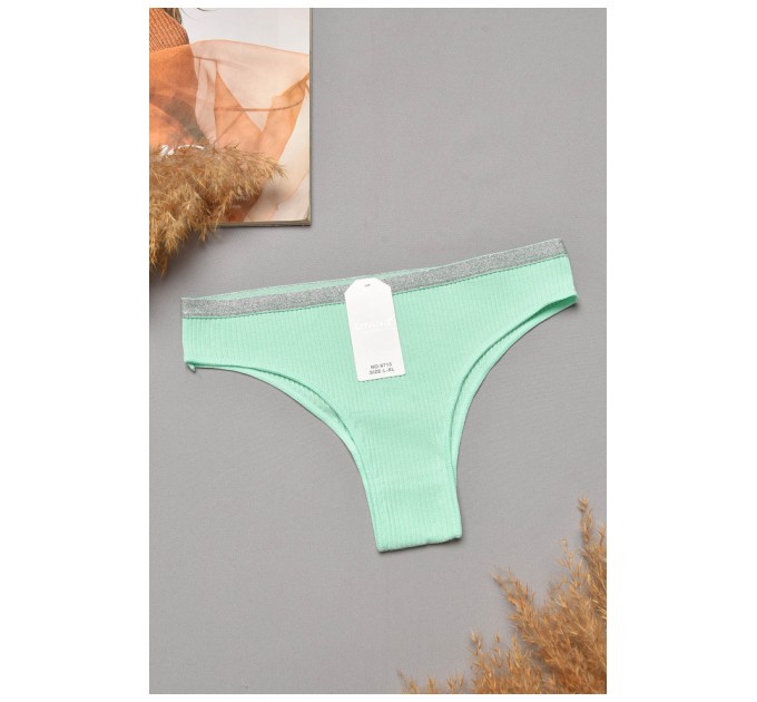 Труси жіночі однотонні м'ятного кольору 204855L