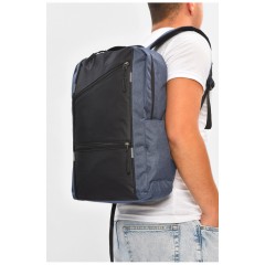 Рюкзак чоловічий спортивний 3в1 синього кольору з принтом 204939L