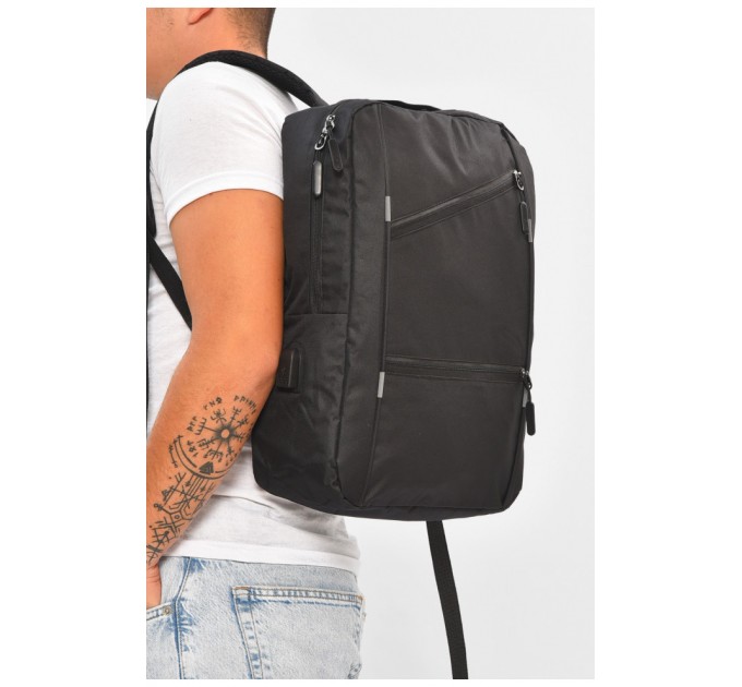 Рюкзак мужской спортивный черного цвета 204942L