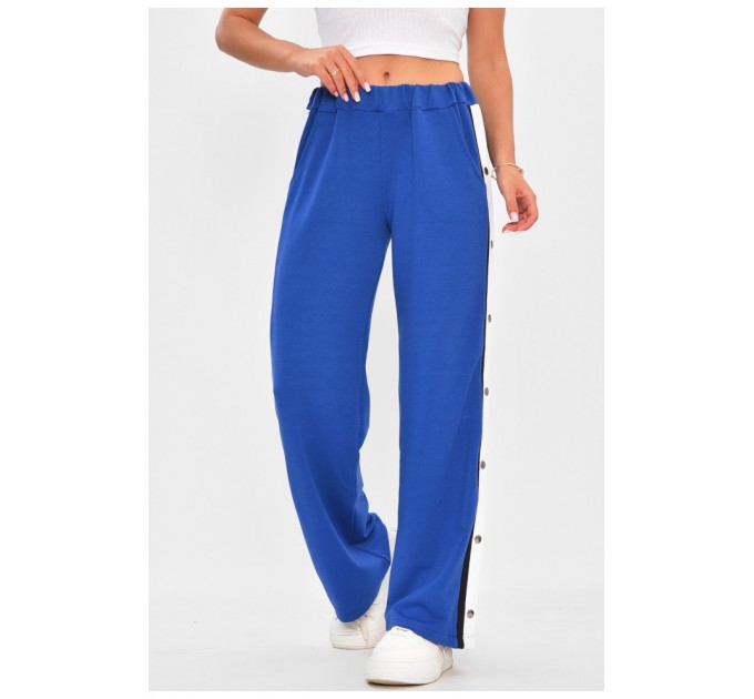 Брюки женские однотонные синего цвета 205051L