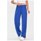 Брюки женские однотонные синего цвета 205051L
