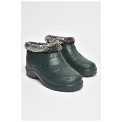 Галоши мужские на меху зеленого цвета 205096L