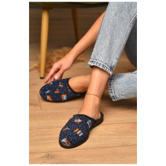Капці жіночі темно-синього кольору 205459L