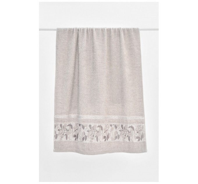 Рушник банний махровий світло-сірого кольору 205517L