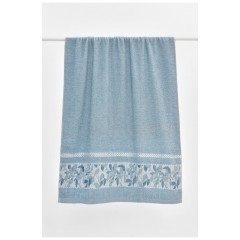 Полотенце банное махровое синего цвета 205518L