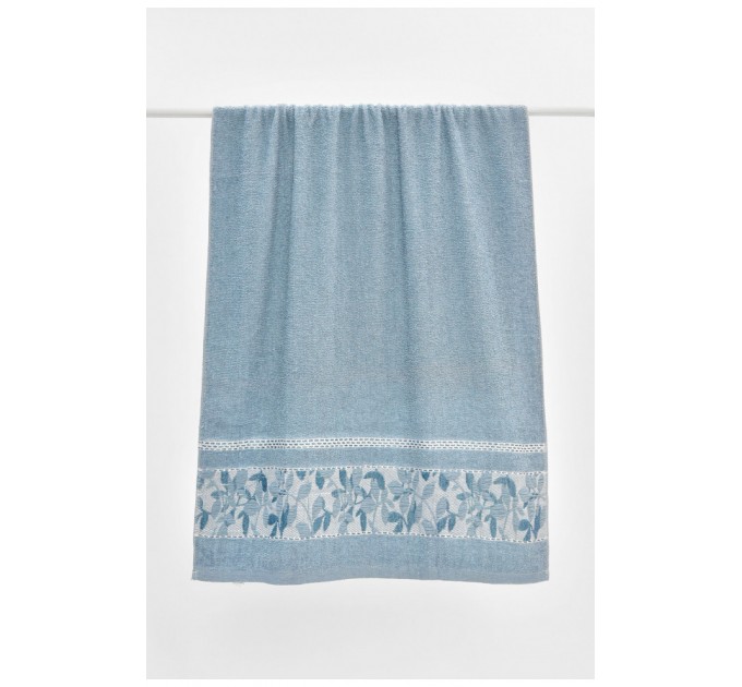 Рушник банний махровий синього кольору 205518L