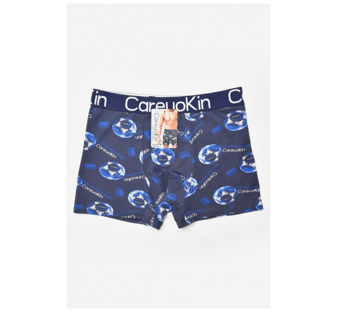 Боксеры мужские темно-синего цвета с принтом 205918L