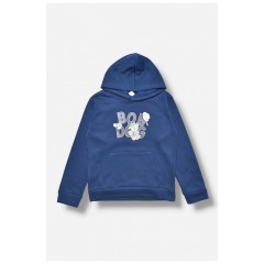 Світшот дитячий для хлопчика на флісі синього кольору 206013L