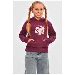 Світшот дитячий для дівчинки на флісі темно-фіолетового кольору 206023L