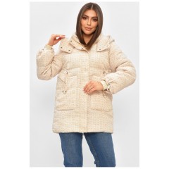 Куртка жіноча демісезонна молочного кольору 206069L