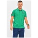 Футболка чоловіча поло зеленого кольору з принтом 206299L