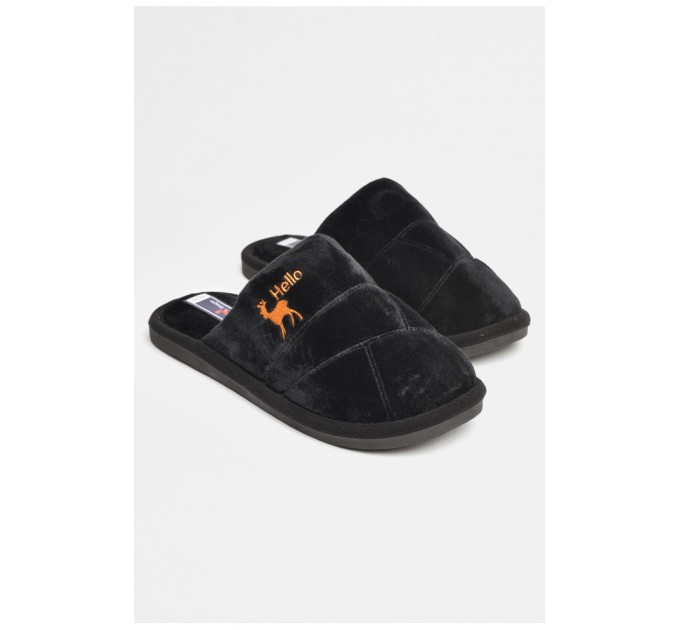 Капці кімнатні чоловічі чорного кольору 206367L
