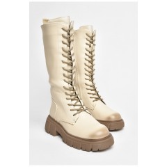 Чоботи демісезонні дитячі дівчинка бежевого кольору 206410L