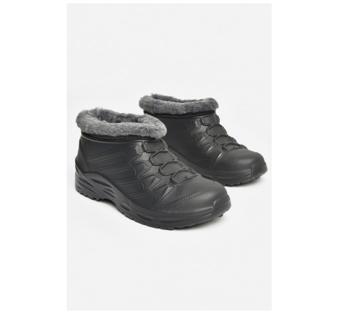 Галоши мужские на меху черного цвета 206427L