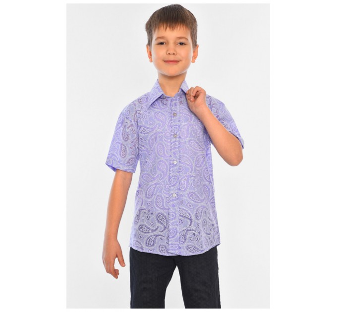 Сорочка дитяча хлопчик бузкова 148498L