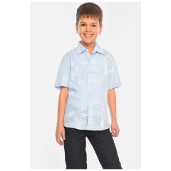 Сорочка дитяча хлопчик блакитна 148505L