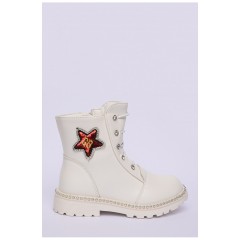 Черевики дитячі демісезон, білі, на флісі 150015L