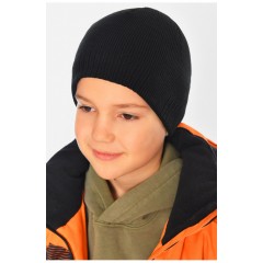 Шапка на флісі для хлопчика чорного кольору 151277L