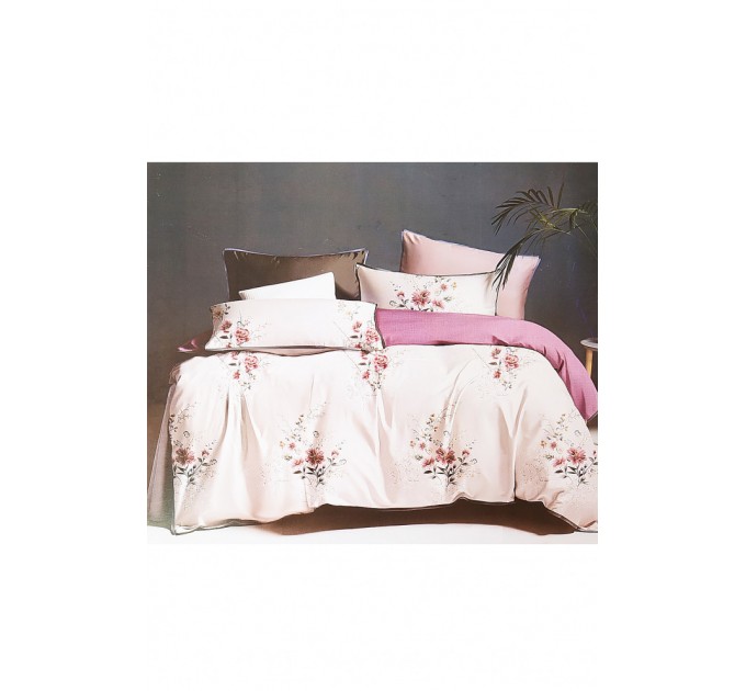 Комплект постільної білизни з квітковим принтом півторка 152363L