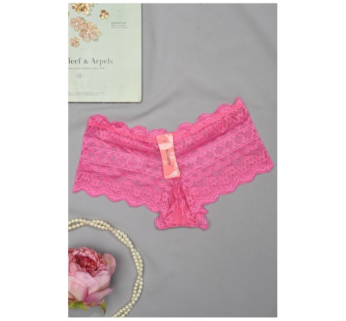Трусы женские гипюровые малинового цвета 155180L