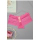 Труси жіночі гіпюрові малинового кольору 155180L