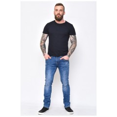 Джинси чоловічі прямі синього кольору 155438L