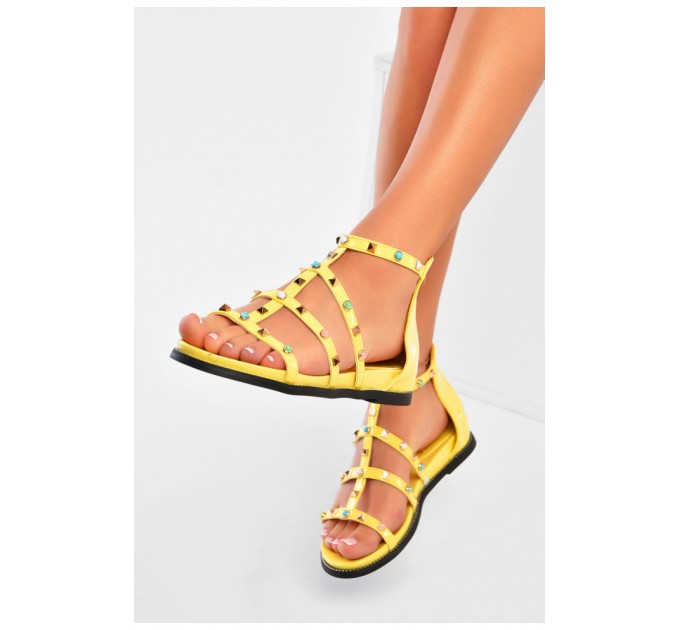 Босоніжки жіночі жовтого кольору 156065L