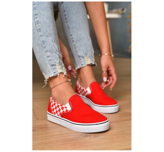 Сліпони жіночі червоного кольору 156450L