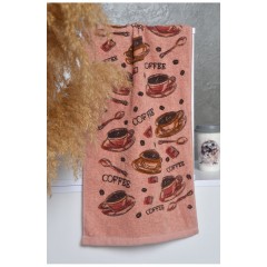 Полотенце кухонное махровое светло-розового цвета 157662L