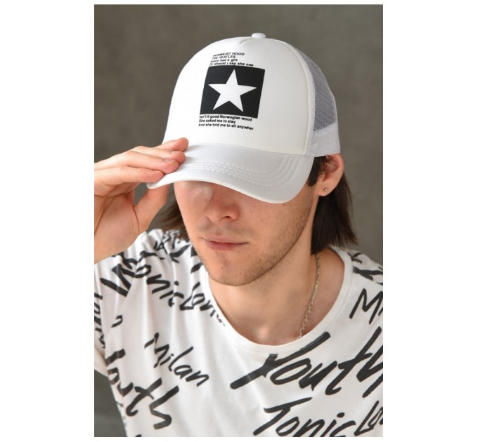 Кепка мужская белого цвета 160396L