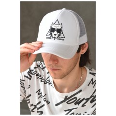 Кепка чоловіча білого кольору 160399L
