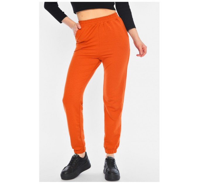 Спортивные брюки женские терракотового цвета 160635L