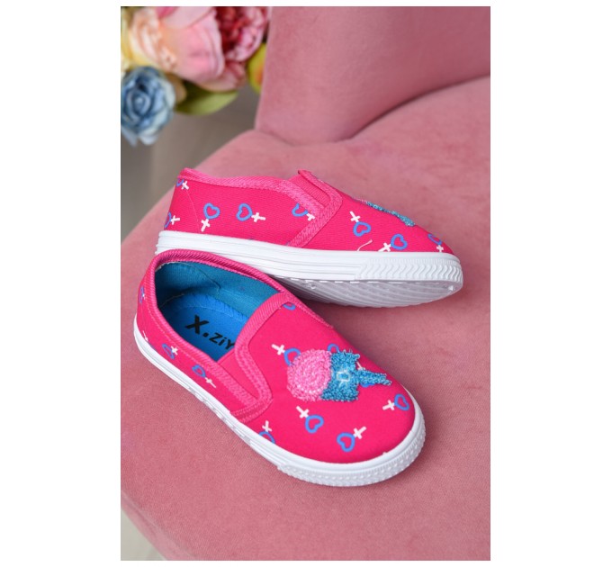 Мокасины для девочки розового цвета 160817L