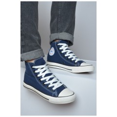 Кеди чоловічі темно-синього кольору текстиль 163198L