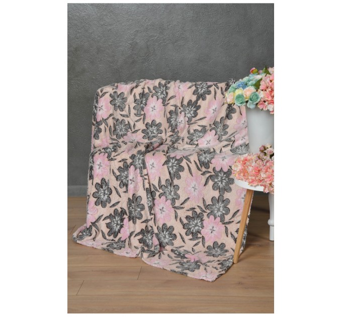 Плед рожевого кольору з принтом розмір 180*200 164106L