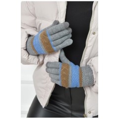 Рукавички жіночі сенсорні сірого кольору 164118L