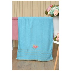 Полотенце банное махровое голубого цвета 164195L