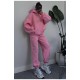 Спортивний костюм жіночий на флісі рожевого кольору 165347L