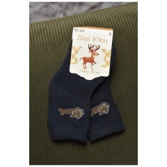 Шкарпетки дитячі махрові темно-синього кольору 167850L Шкарпетки дитячі махрові темно-синього кольору 167850L