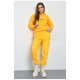 Спортивний костюм жіночий на флісі жовтого кольору 168810L
