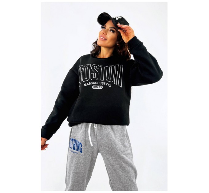 Худые женское на флисе черного цвета 168904L