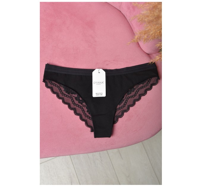 Труси жіночі однотонні чорного кольору 169414L