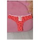 Стринги женские с принтом кораллового цвета 169686L