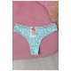 Стринги женские с принтом мятного цвета 169791L