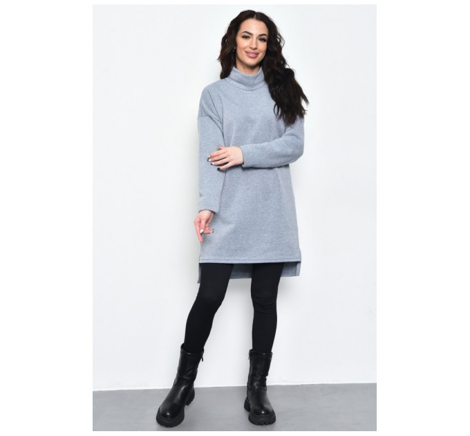 Женская туника на флисе серого цвета 170560L