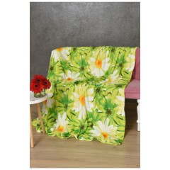 Плед салатового цвета с принтом 180*200 170587L Плед салатового цвета с принтом 180*200 170587L